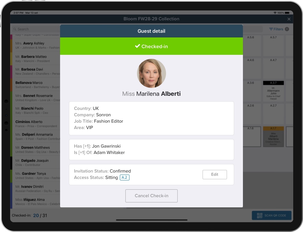 Mobile guest check-in