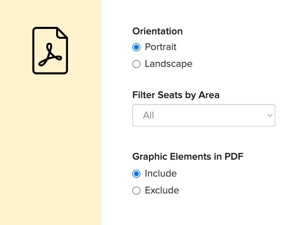 Flexible Seating Plan Export Options