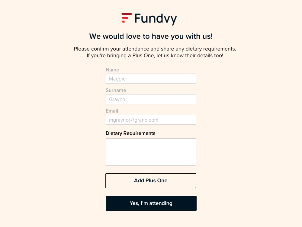 Online RSVP Forms